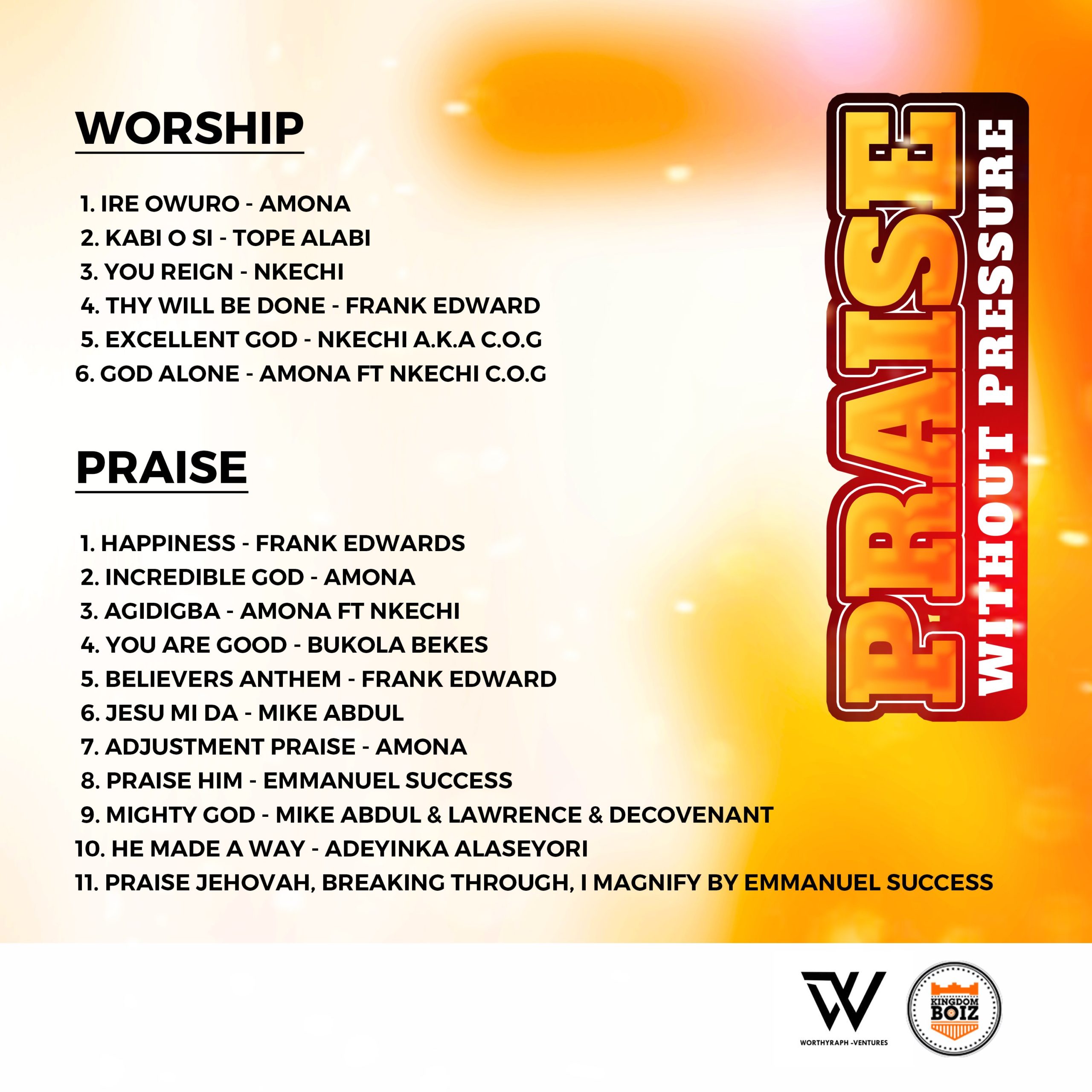 Worthyraphventures & Kingdomboiz Releases New Mixtape "Praise Without Pressure"